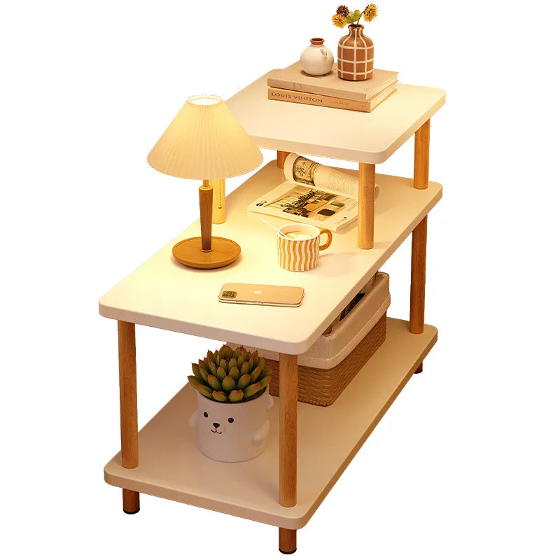 Bedside cabinet with narrow edges for home use, simple small storage rack, living room, small coffee table, next to sofa, a few