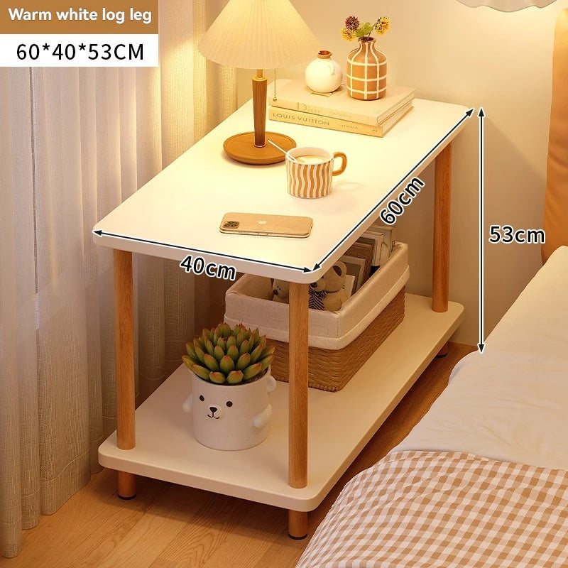 Bedside cabinet with narrow edges for home use, simple small storage rack, living room, small coffee table, next to sofa, a few