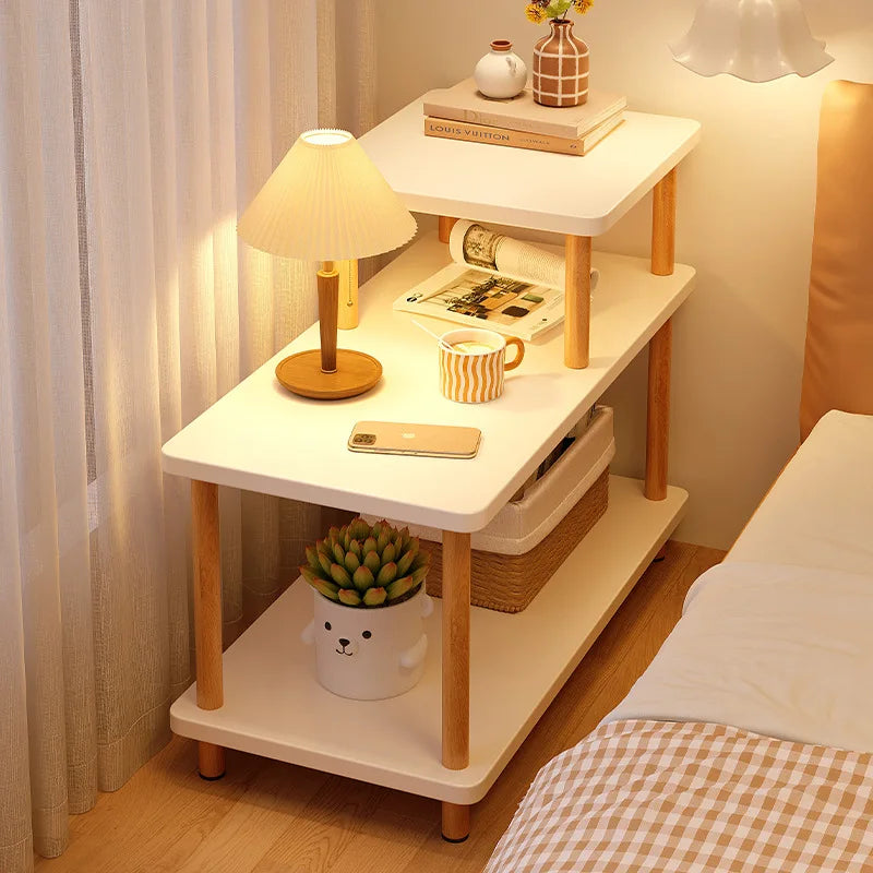 Bedside cabinet with narrow edges for home use, simple small storage rack, living room, small coffee table, next to sofa, a few