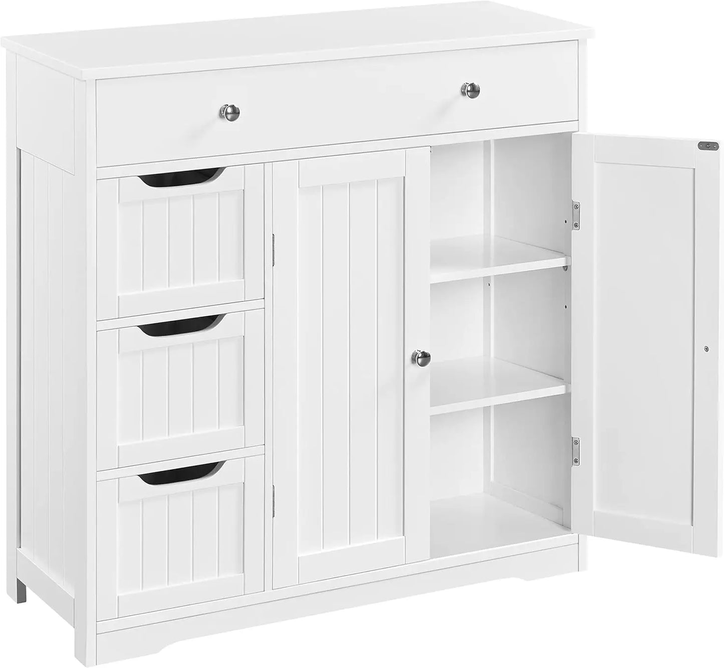 Bathroom Free-Standing Floor Cabinet, Practical Storage Cabinet with Drawers and Doors for Kitchen,Adjustable Shelves