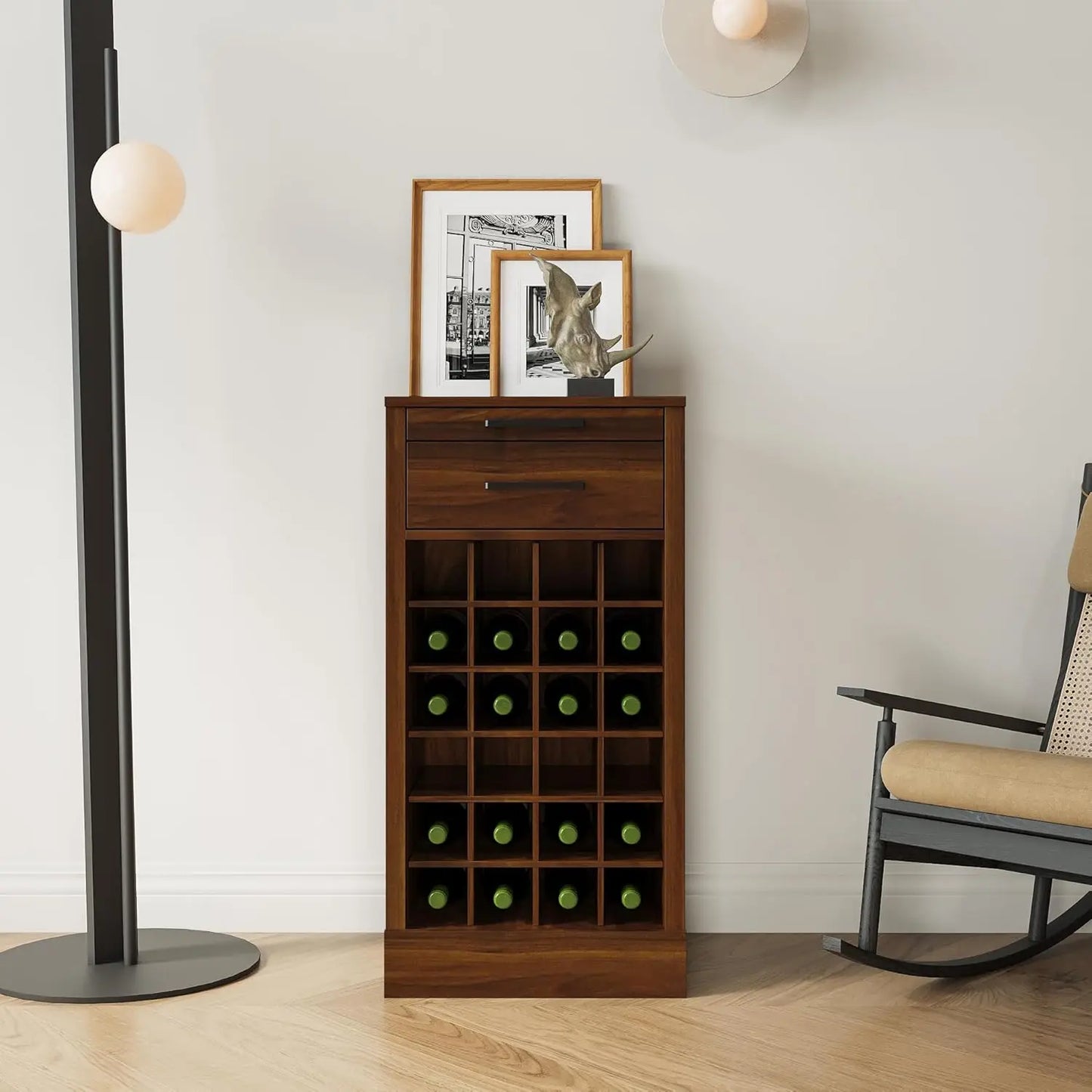 Bar Cabinets for Home, Modular Wine Cabinet Bar Cabinet with Storage Wine Compartment, 24 Wine Cabinet Buffet Cabinets