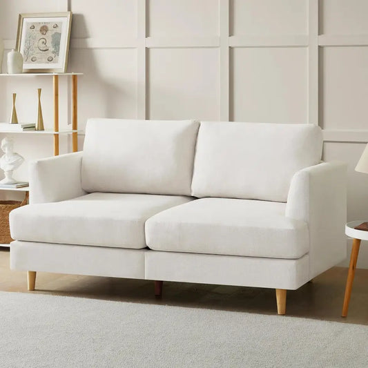 Loveseat Sofa 56", Small Couches for Small Spaces,Mid Century Love Seat Couches for Living Room,Upholstered 2-Seater Small Couch