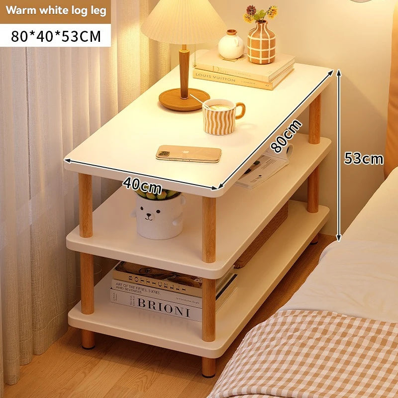 Bedside cabinet with narrow edges for home use, simple small storage rack, living room, small coffee table, next to sofa, a few
