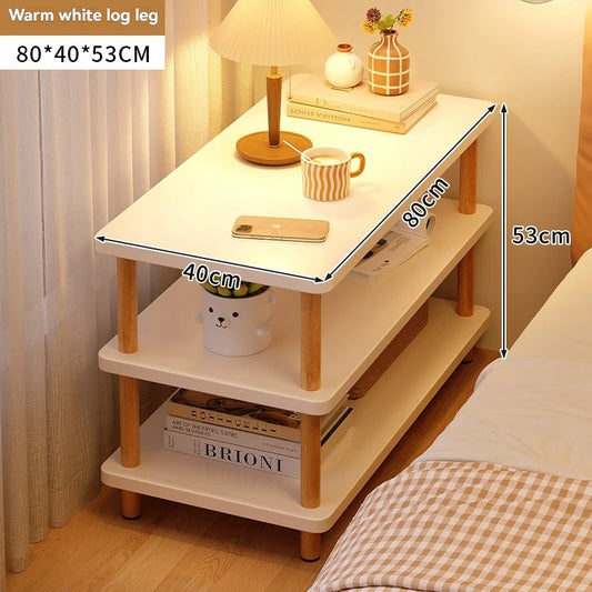 Bedside cabinet with narrow edges for home use, simple small storage rack, living room, small coffee table, next to sofa, a few
