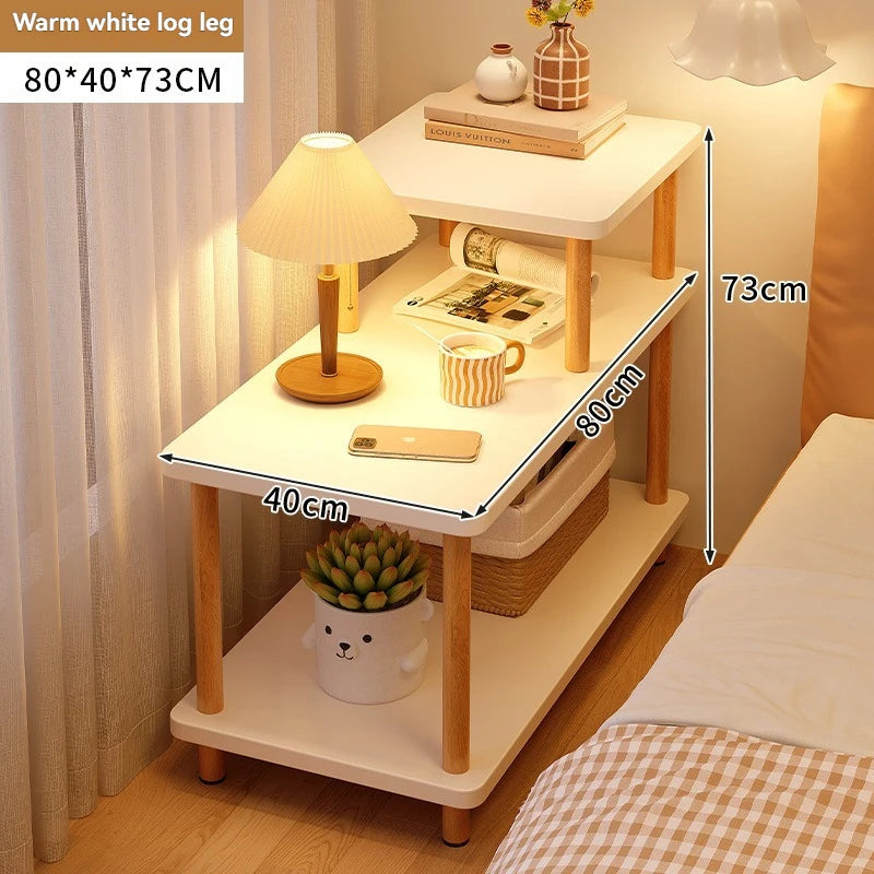 Bedside cabinet with narrow edges for home use, simple small storage rack, living room, small coffee table, next to sofa, a few