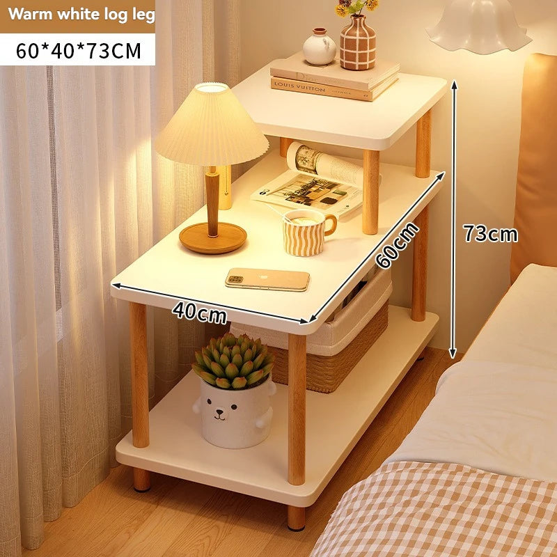 Bedside cabinet with narrow edges for home use, simple small storage rack, living room, small coffee table, next to sofa, a few