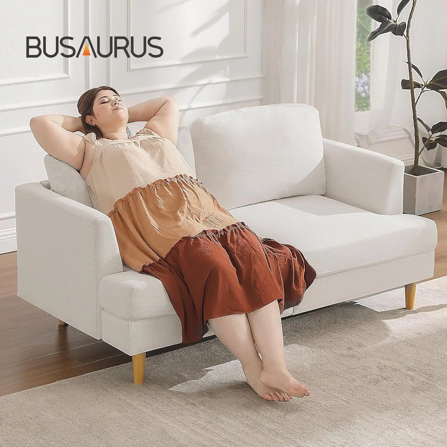 Loveseat Sofa 56", Small Couches for Small Spaces,Mid Century Love Seat Couches for Living Room,Upholstered 2-Seater Small Couch