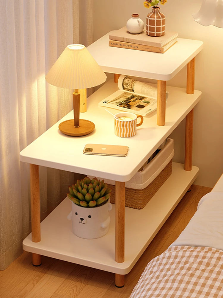 Bedside cabinet with narrow edges for home use, simple small storage rack, living room, small coffee table, next to sofa, a few