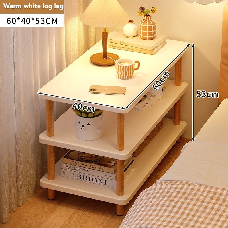Bedside cabinet with narrow edges for home use, simple small storage rack, living room, small coffee table, next to sofa, a few