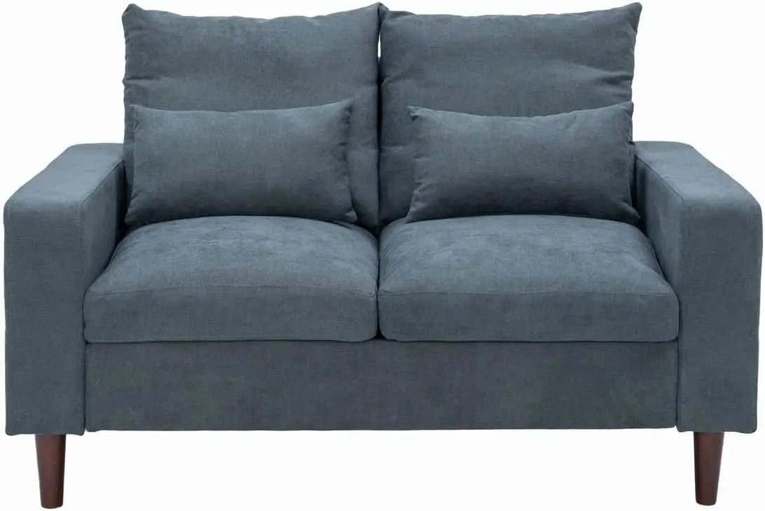 3 Seater Sofa Couches for Living Room Modern Linen Fabric Couch for Apartment and Small Space, Grey
