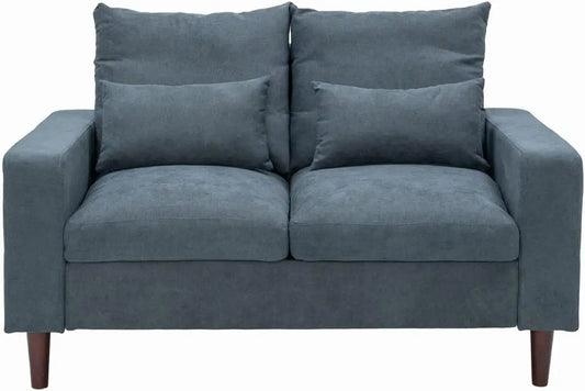 3 Seater Sofa Couches for Living Room Modern Linen Fabric Couch for Apartment and Small Space, Grey
